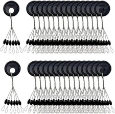 300 Rubber Bobber Stops - 6-in-1 Float Sinker Stoppers, Oval & Column Shapes