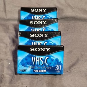 Lot Of 4 Sony VHS-C 30 Min Premium Brand New Brilliant Color And Sound SEALED
