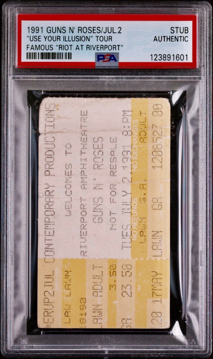 GUNS N ROSES “RIOT AT RIVERPORT” CONCERT TICKET🎟️JULY 2, 1991