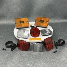 Lot Of 11 Bicycle Rear Reflectors Cat-Eye Sate-Lite Red Safety Accessories