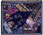 35" Dinning Room Tapestry Wall Hanging Beaded Zari Patchwork Cotton Decorative