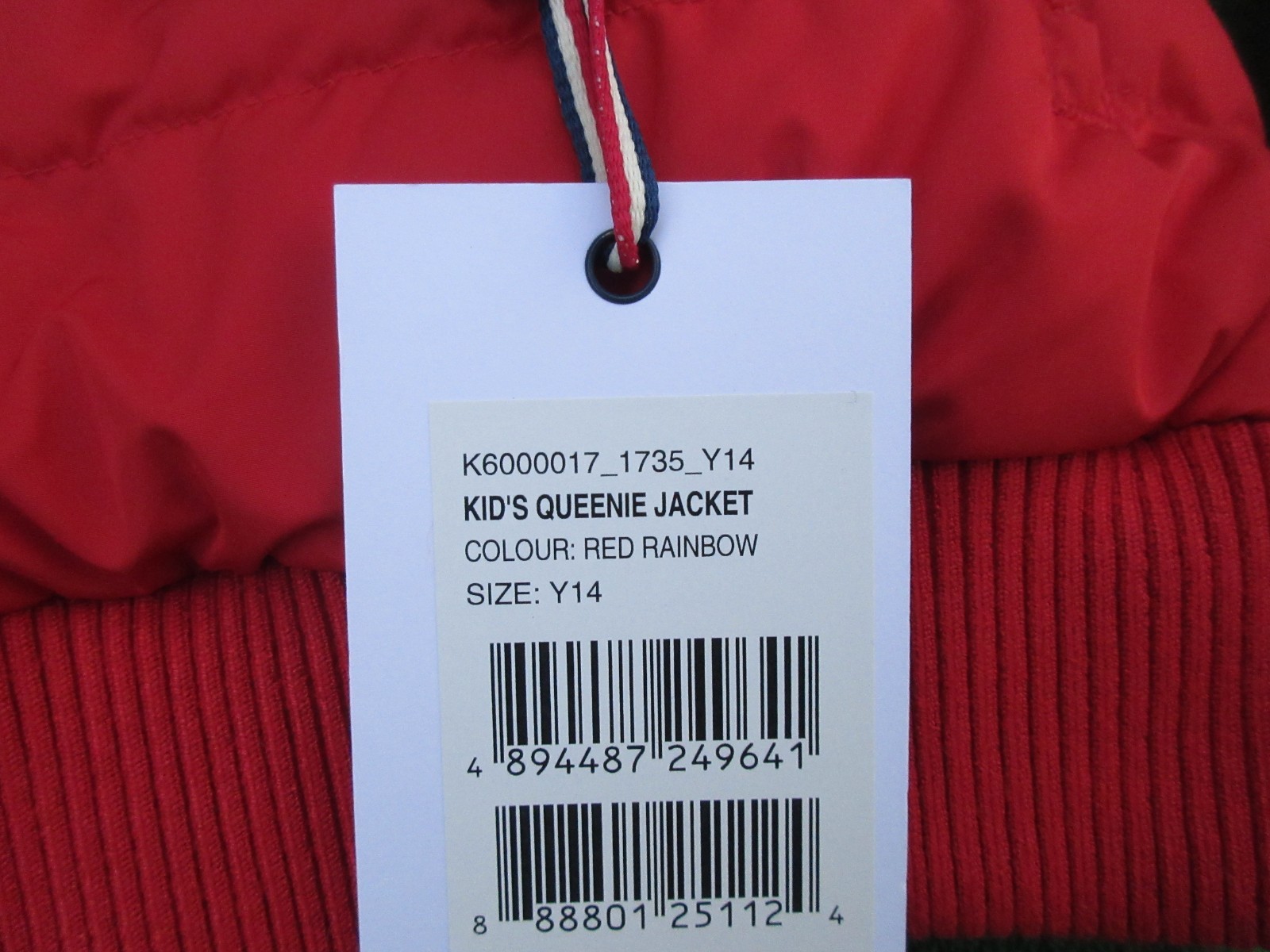 NWT Kids Youth Perfect Moment Queenie Down Ski Jacket Red Rainbow Size Y14 image 2