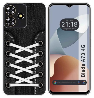 WXPPJ Custodia per ZTE Blade A73 Cover, Trasparente Antiurto Morbida Silicone Protezione Case + 2 Pezzi Vetro Temperato Pellicola Protettiva per ZTE Blade A73 (6.60) - Collage