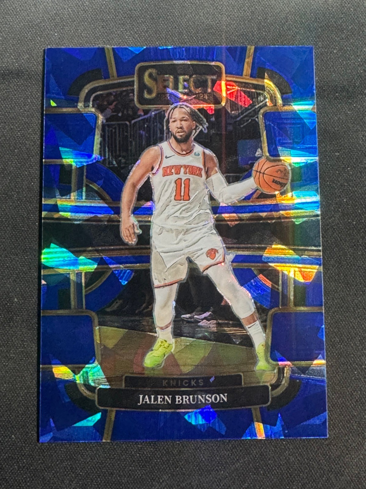 2023-24 Panini Select - Blue Cracked Ice Prizms Jalen Brunson #7  Knicks NM