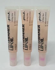 3 NEW VICTORIA'S SECRET PINK PH SHIMMER LIP OIL GLOSS BALM SHINE JOJOBA TUBE