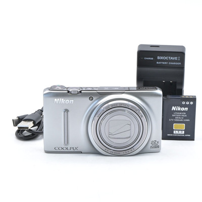 Nikon COOLPIX S9500 18.1MP Digital Camera Silver [Top Mint] US Stock