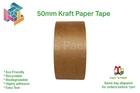 50mm x 50m Biodegradable Brown Kraft Paper Tape - Eco Friendly - Recyclable Tape