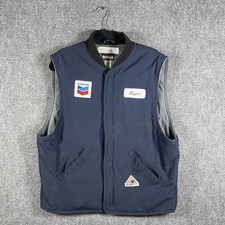 Bulwark FR Mens Flame Resistant Quilted Snap Button Vest Blue Mens Large 1530