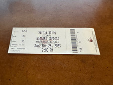 2023 Niagara v Sarnia Sting Full Hockey Ticket Kevin He 1st NHL Chinese Player