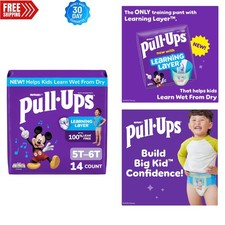 14 Count Boys' Potty Training Pants, Size 5T-6T with Learning Layer - Leak-Proof