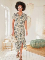 Kleid Blau 36 Linea Tesini Damen Kleid Mit Paisley-Print B158