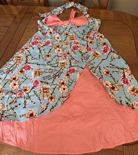 Women's Vintage Dress Ladies Cotton Sexy Retro  Swing Floral Print L (G3)