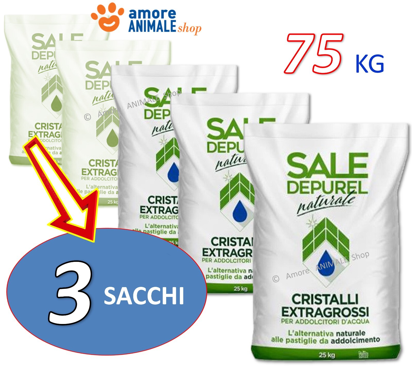 ITALKALI - DEPUREL SAL EN CRISTALES → Sacos 25 Kg DEPURADORES SUAVIZADORES AGUA