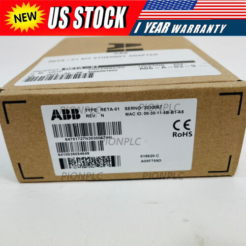 1PC ABB RETA-01 RETA01 Ethernet Adapter New In Box Fast Shipping US Free TAX
