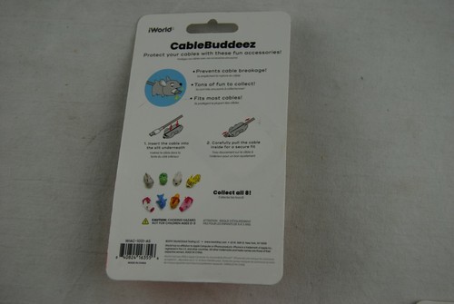 Lot Of 4 Packs Of 2 iWorld Cable Buddeez Phone Cord Protectors - Picture 6 of 7
