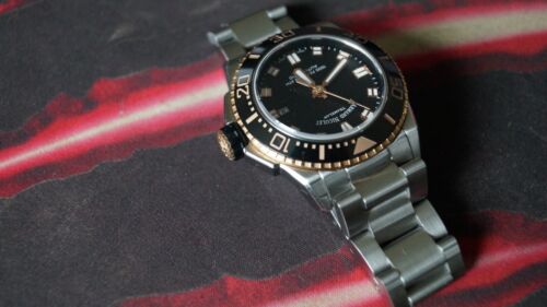 Armand Nicolet JS9-44 Automatic Watch 300M Diver A480ASN Black Rose Gold date @3 - Picture 13 of 21