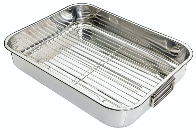 KitchenCraft Stainless Steel 43cm x 31cm Roasting Pan - NEW