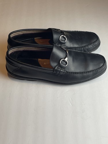 Johnston & Murphy Mens J & M Size 8.5 M Durant Bit Loafers Black Leather 20-0671 - Picture 2 of 6