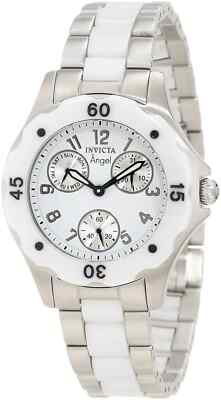 Invicta 1651 Angel White Dial Stainless Steel Ceramic 