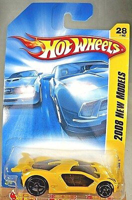 2008 Hot Wheels #28 New Models 28/40 IMPAVIDO 1 Yellow w/Black OH5 Spoke Wheels