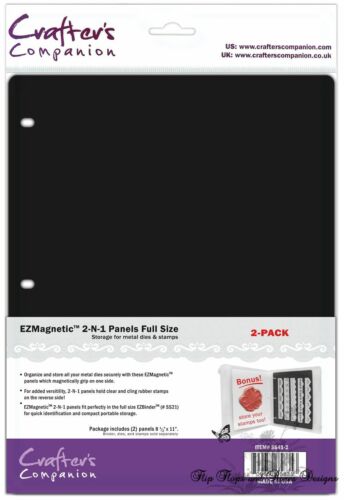 Crafters Companion EZ Magnetic Lrg Storage Panel 2 pk.8.5 x 11 Stamps~Metal Dies - Picture 1 of 1
