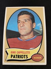 1970 Topps Football Gino Cappelletti #7 Boston Patriots