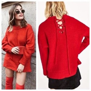 lace up back cardigan