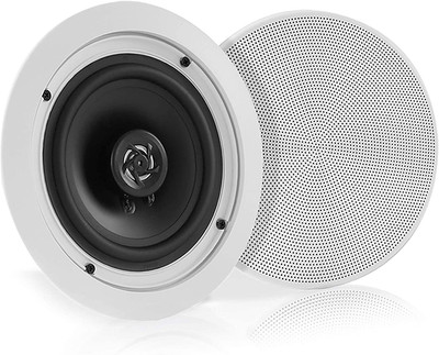 5.25  Pair Bluetooth Flush Mount In-Wall In-Ceiling 2-Way Speaker System Quick C
