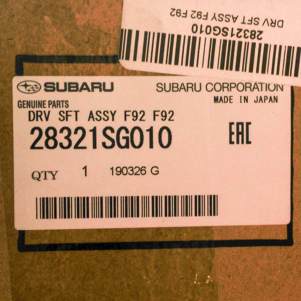 Conjunto de eje de transmisión delantero Subaru Forester 2014-2018 genuino OEM 28321SG010 Foto 4 de 4