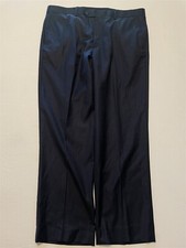 Brooks Brothers 38x30 Navy Blue Stripe 18181 Madison 100 Wool Mens Dress Pants