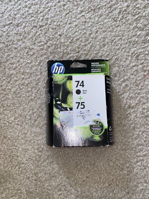 Combo-Pack OEM Genuine HP 74/75 Black & Tri-color Ink Cartridges EXP 07/18