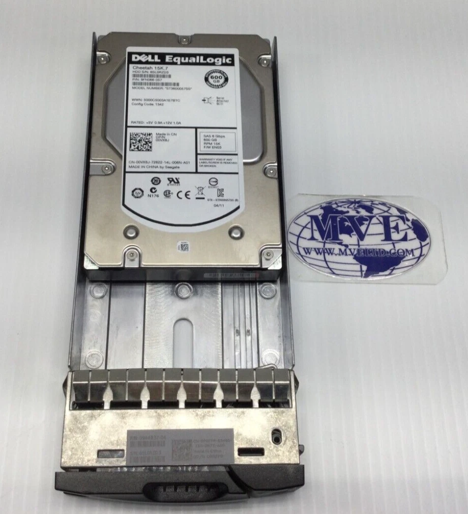 LOT 2 600GB DELL 00VX8J 0PRFFP 0944832-04 9FN066-057 PS4000 15K.