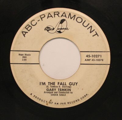 Gary Temkin - Promo 45 - I'M The Fall Guy / I'M Crazy In Love On Abc-Paramount