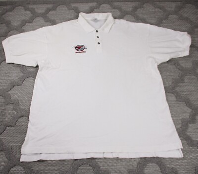 Vintage Nike Polo Shirt Mens XXL White Embroidered Road