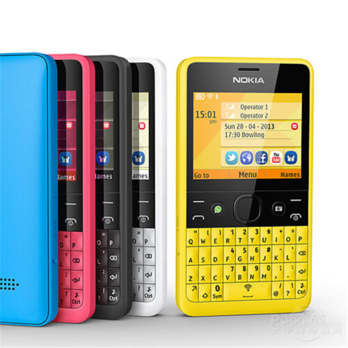 New Nokia Asha 210 GSM Unlocked QWERTY Keyboard Bluetooth Wifi Dual SIM Phone - Afbeelding 1 van 15