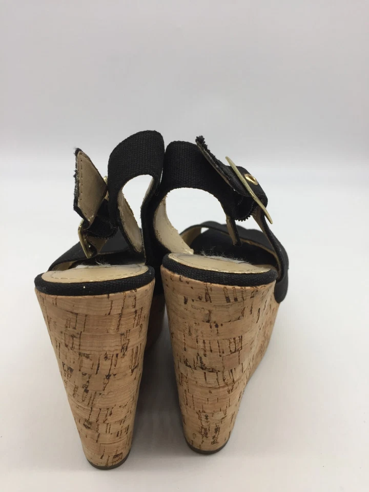 Steve Madden Wissper Mujer Alpargatas Negras Plataforma Cuñas Talla 7 Foto 3 de 4