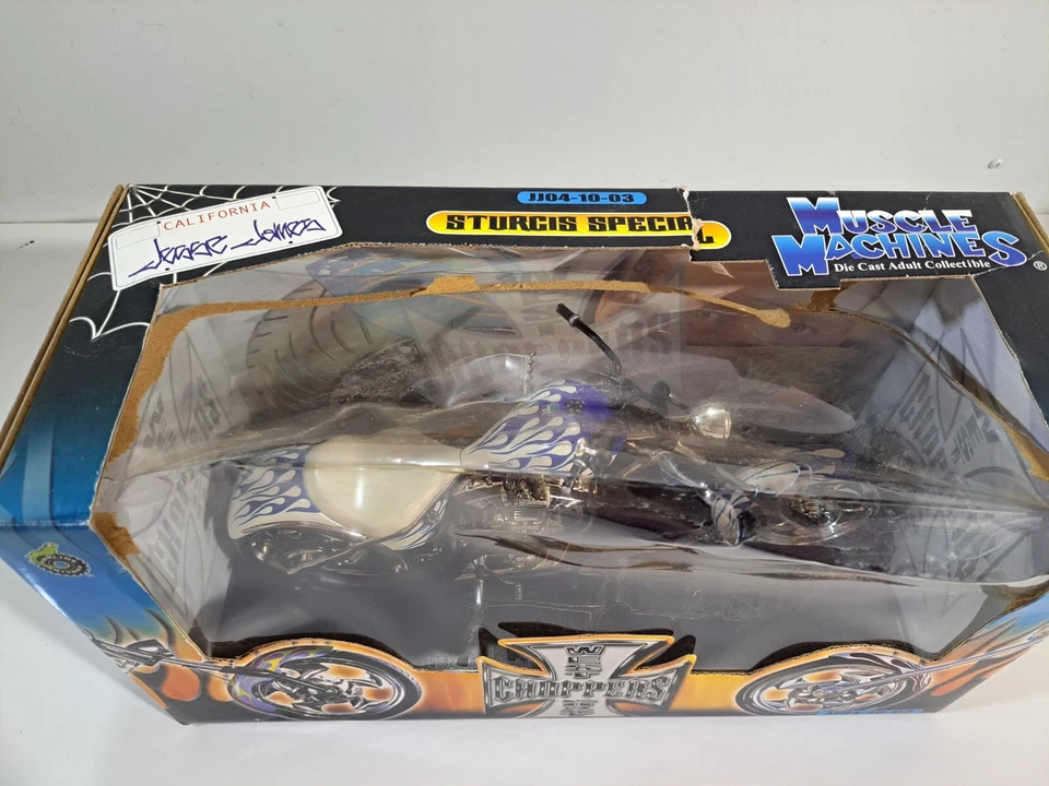 Muscle Machine 1:10 Diecast West Coast Chopper Sturgis Special Motorcycle w/box - Image 2 of 4