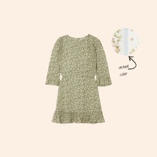 NWT $218 Reformation Doutzen Dress Surrey White Floral Mini Ruffle 6