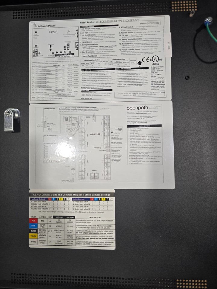 Openpath Life Safety Power Avigilon Alta Power Supply OPECL2PS1224