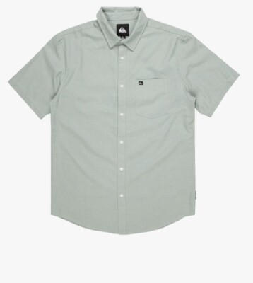 Mens XL Quiksilver Shoreline Classic Short Sleeve Button Down Shirt
