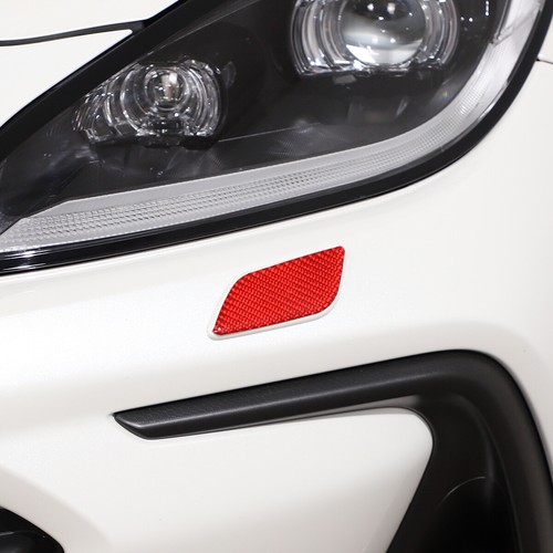 Red Carbon Fiber Headlight Ceaning Switch Sticker Trim For Subaru BRZ 2022 up - Picture 6 of 20