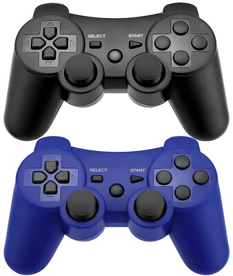 PS3 Controller 2 Pack Play-Station 3 Controller Wireless with Six-Axis Dual