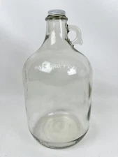 Vintage Soda Fountain Syrup One Gallon Glass Jug Clear w/Lid No Label Moonshine