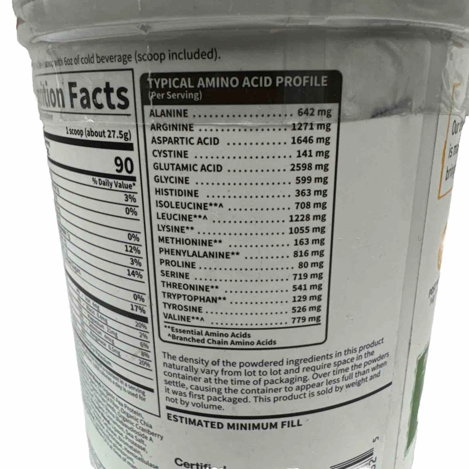 Garden of Life Plant Based Protein Powder Vanilla Bean 9.70oz (275g) 10 Servings - Image 3 of 4