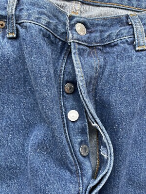 Vintage Levi's 501 Denim 90s 38x34 Made In USA Button Fly 522 | eBay