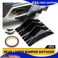 For Toyota Camry Rear Bumper Diffuser Spoiler 10 Shark Fins Trim Splitter Wing