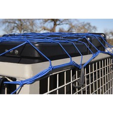 Ladungssicherungsnetz für Gitterbox blau 1200x800 mm, inkl. 10 Befestigungshaken