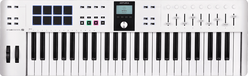 CLAVIER MAITRE 49 NOTES  ARTURIA KEYLAB ESSENTIAL 3 BLANC - Foto 1 di 5