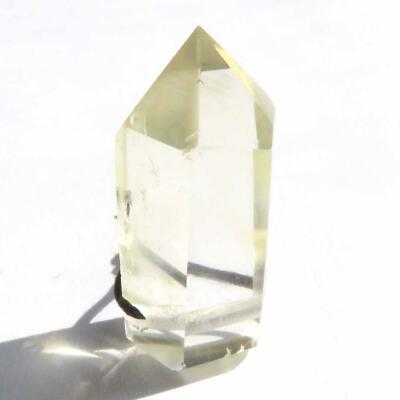 Pale Yellow Citrine Quartz Crystal Point Polished Drilled QY154