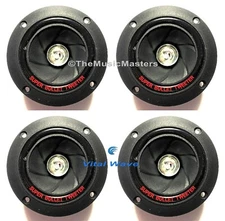 (4) Pack 4" inch Super Bullet Horn TWEETER Speakers w/ LED Car Audio Home Stereo